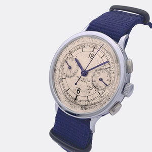 BERTHOUD | Super Jumbo Chronograph | Cream White Dial | Blue Hands | 1940s