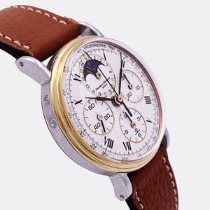 BAUME & MERCIER | Chronograph | Mid-Size | 18K/SS | Full Calendar | Moon-Phase | Ref. 6102.099 | 1980s