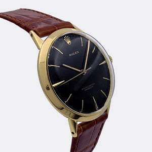 ROLEX | Super Jumbo Chronometer | Flying Saucer | 18K Yellow Gold | Black Gilt OCC Dial | Ref. 8940 | 1950s