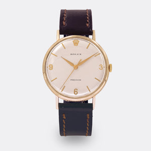 ROLEX | Precision | Dresswatch | Coin Edge | 9k Solid Gold | 3-6-9 Cream Dial | 1950s