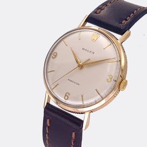 ROLEX | Precision | Dresswatch | Coin Edge | 9k Solid Gold | 3-6-9 Cream Dial | 1950s