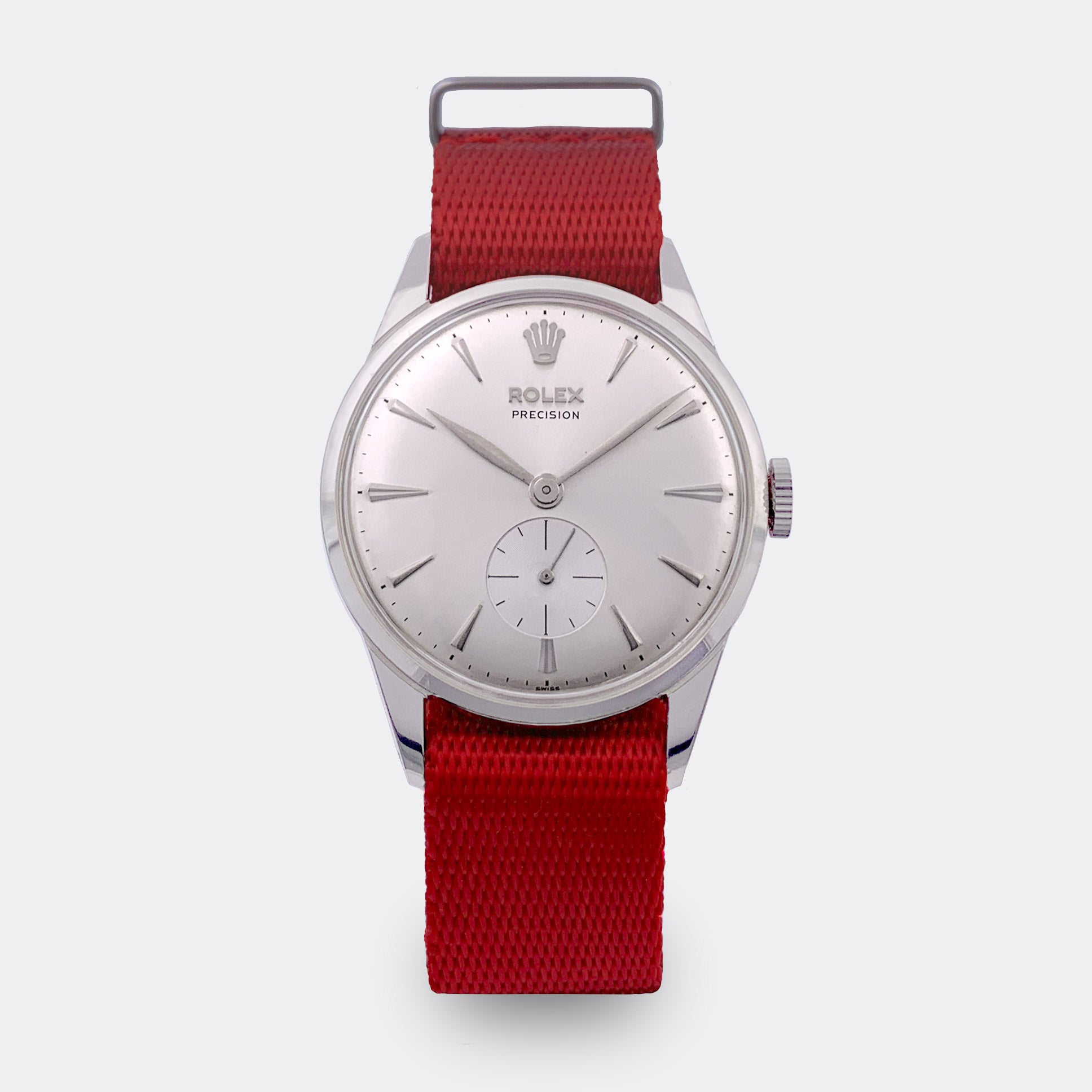 ROLEX | Precision | Solid Dresswatch | Subseconds | Silver-in-Silver Dial | Ref. 8896 | 1950s