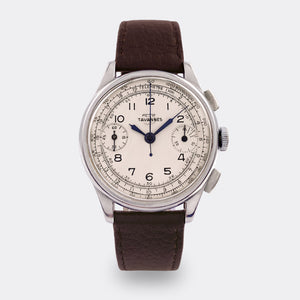 TAVANNES | Chronograph | Silver Dial | Blue Hands | 1940s