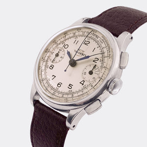 TAVANNES | Chronograph | Silver Dial | Blue Hands | 1940s