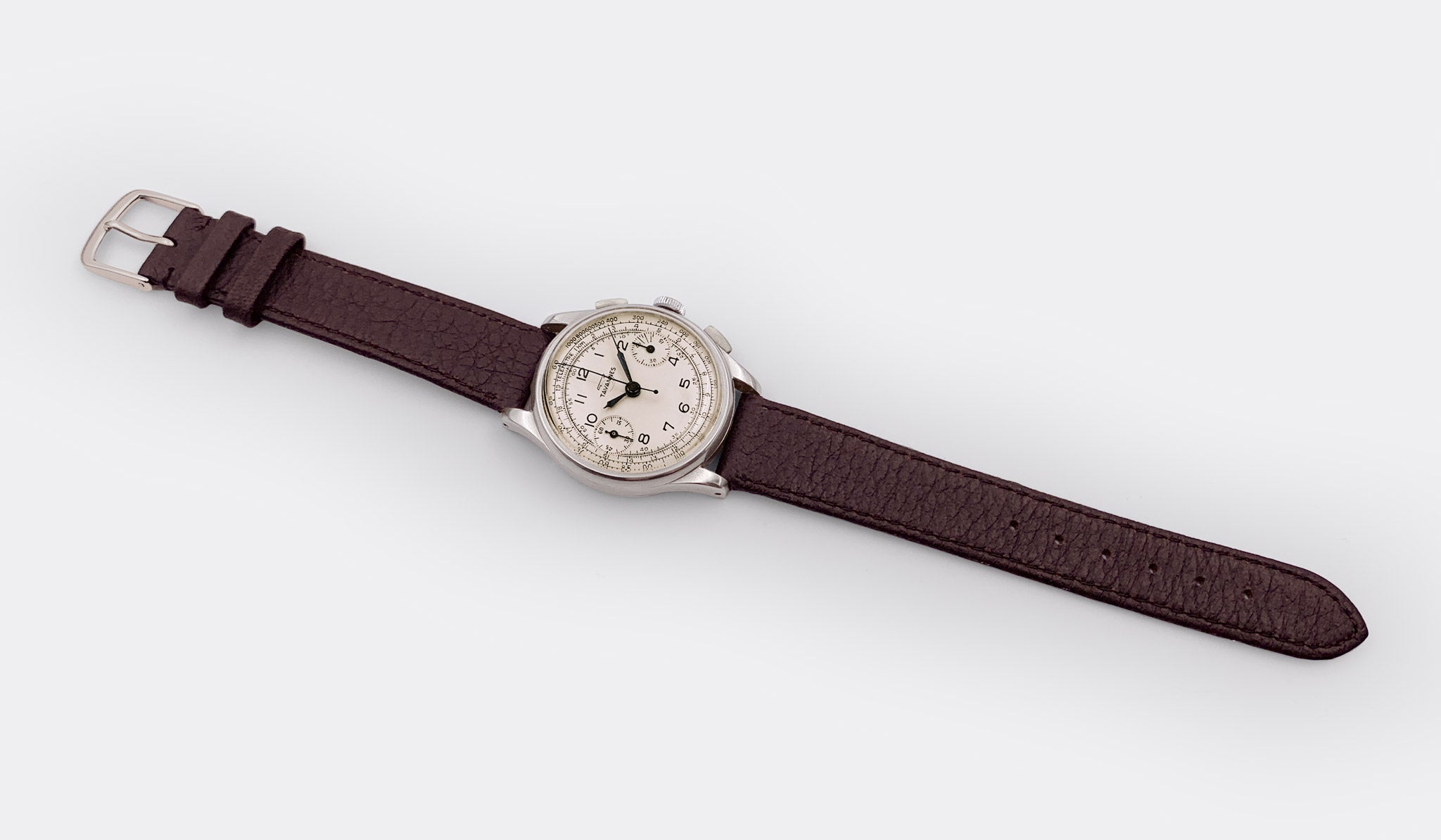 TAVANNES | Chronograph | Silver Dial | Blue Hands | 1940s