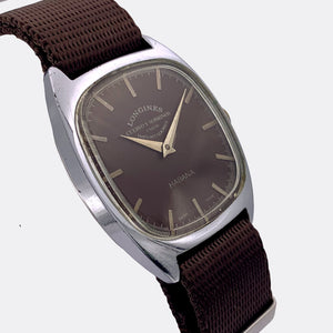 CUERVO Y SOBRINOS - LONGINES | Habana | Tonneau | Brown Dial | 1940s