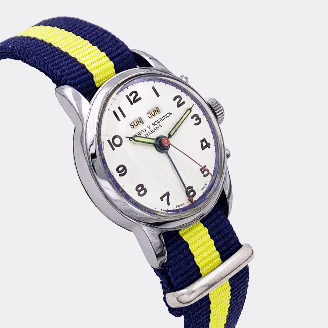 CUERVO Y SOBRINOS | Habana | Mid-Size Boy & Lady | Full Calendar | Triple Date | Red Second | 1950s