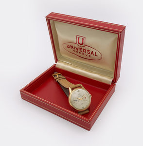 UNIVERSAL GENEVE | Dresswatch | Full Calender | Triple-Date & Small Second | 18K Solid YG | Ref. 11301 | 1940s