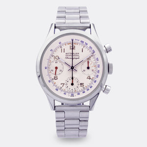 WITTNAUER | Chronograph | Black Second | Red Totalizers | Blue Outerscale | Ref. 235-T | 1960s