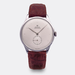 ROLEX | Jumbo Precision | Silver in Silver Dial | 18K White Gold | Ref. 4583 | 1940s