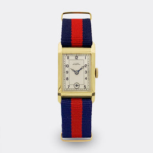 A. LANGE | Glashütte | Historical Watch | Rectangle | 14k Solid Yellow Gold | Silvered Dial | 1920s
